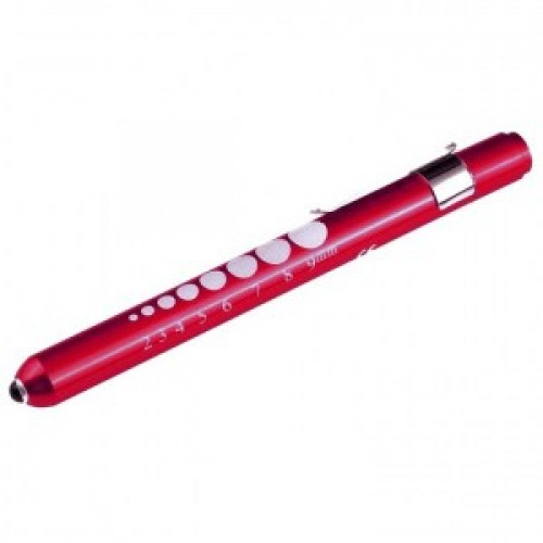 Aluminum LED Reusable Penlight with Pupil Gauge