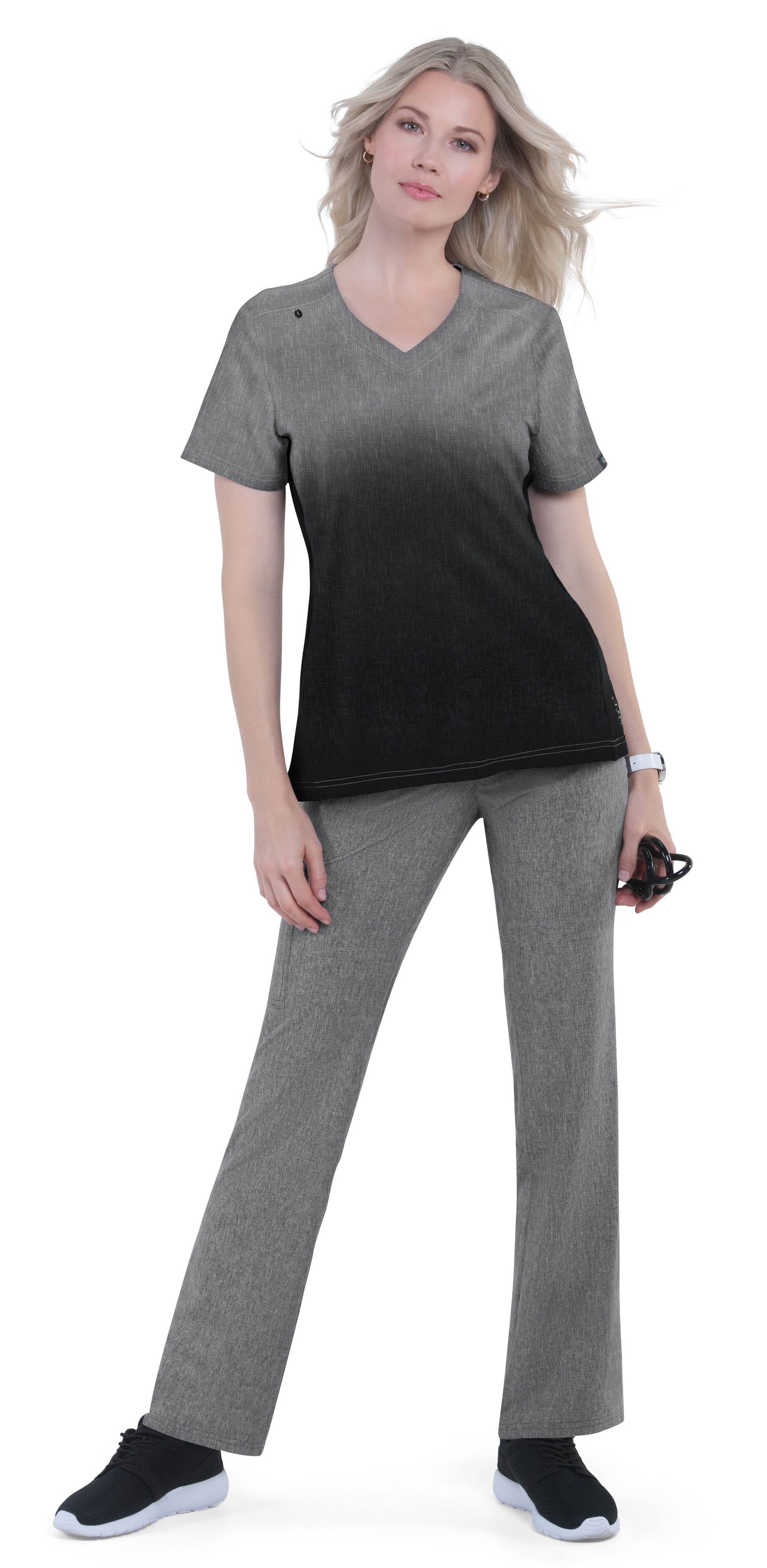 Cali Top Ombre, grey, nurse, cna, scrubs society