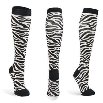 ZEBRA PRINT COMPRESSION SOCKS