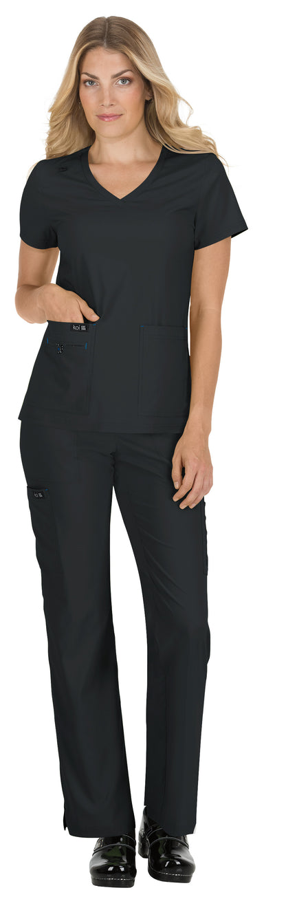 Koi Basics Becca Top, black, womens, nurse, cna, scrubs society