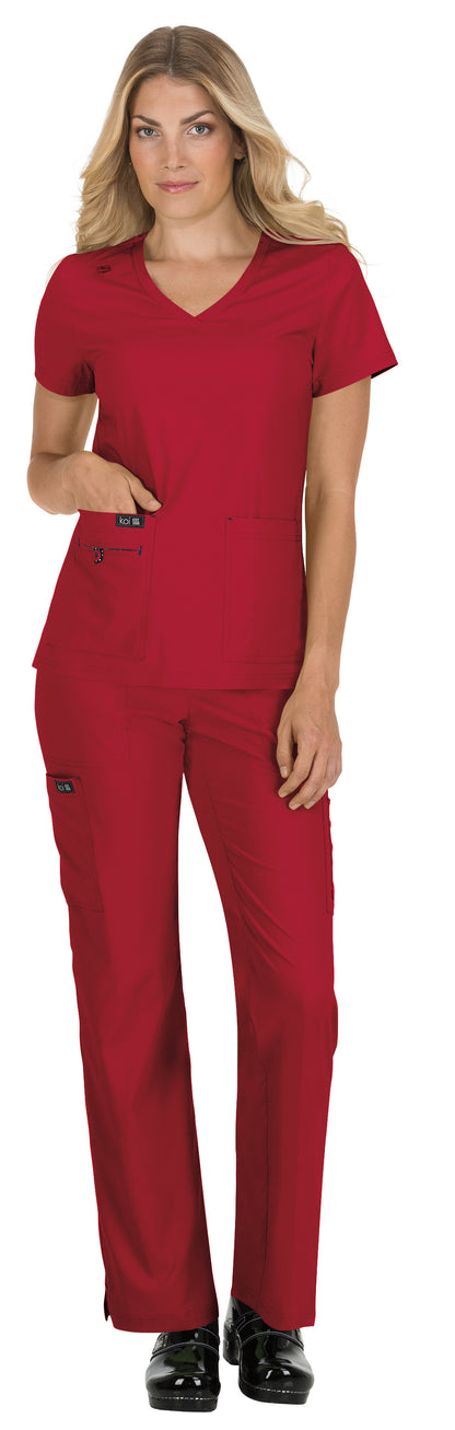 Koi Basics Becca Top, ruby, nurse, cna, healthcare worker, scrubssociety